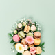 Floral and Macaron Ice Cream Cone on Pastel Green Floral and Macaron Ice Cream Cone on Pastel Green - PhotoDune Item for Sale