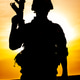 Soldier at sunset Soldier at sunset - PhotoDune Item for Sale
