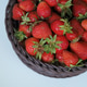Ripe red strawberry in basket on tablecloth Ripe red strawberry in basket on tablecloth - PhotoDune Item for Sale