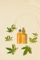CBD oil in bottle, cannabis leaves, transparent oil with drops CBD oil in bottle, cannabis leaves, transparent oil with drops - PhotoDune Item for Sale