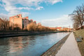 Residential buildings on river bank in city of Ljubljana in Slovenia. Residential buildings on river bank in city of Ljubljana in Slovenia. - PhotoDune Item for Sale