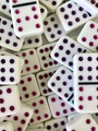 Overheard of purple and violet dominoes on fun game night entertainment Overheard of purple and violet dominoes on fun game night entertainment - PhotoDune Item for Sale