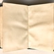 Empty open book, old vintage, weathered, yellow, yellowish, blank Empty open book, old vintage, weathered, yellow, yellowish, blank - PhotoDune Item for Sale