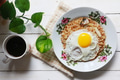 Malaysian traditional breakfast fried rice and a cup of coffee Malaysian traditional breakfast fried rice and a cup of coffee - PhotoDune Item for Sale
