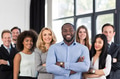 African American Businessman Boss With Group Of Business People In Creative Office, Successful Mix African American Businessman Boss With Group Of Business People In Creative Office, Successful Mix - PhotoDune Item for Sale
