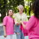 Women wearing pink ribbons supporting breast cancer awareness Women wearing pink ribbons supporting breast cancer awareness - PhotoDune Item for Sale