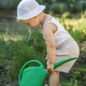 Toddler Exploring Vegetable Garden with Watering Can on Sunny Summer Day Toddler Exploring Vegetable Garden with Watering Can on Sunny Summer Day - PhotoDune Item for Sale
