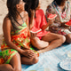 Happy latin girls eating watermelon and drinking fresh homemade lemonade while doing picnic Happy latin girls eating watermelon and drinking fresh homemade lemonade while doing picnic - PhotoDune Item for Sale