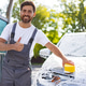 Car Wash Worker Giving Thumbs Up Car Wash Worker Giving Thumbs Up - PhotoDune Item for Sale