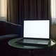 Laptop Displaying Blank Screen for Product Mockup in Home Office Laptop Displaying Blank Screen for Product Mockup in Home Office - PhotoDune Item for Sale