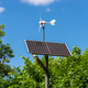 Renewable energy street light with solar panel and wind turbine Renewable energy street light with solar panel and wind turbine - PhotoDune Item for Sale