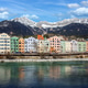Riverside of Innsbruck at the Inn river Riverside of Innsbruck at the Inn river - PhotoDune Item for Sale