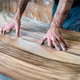 Carpenter Hands Touching Exotic Wood Veneer Sheets in Workshop Carpenter Hands Touching Exotic Wood Veneer Sheets in Workshop - PhotoDune Item for Sale