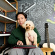 Creating music with a loyal companion in a vibrant recording studio Creating music with a loyal companion in a vibrant recording studio - PhotoDune Item for Sale