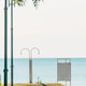 Public shower and dressing booth at Vrasna, Greece. Public shower and dressing booth at Vrasna, Greece. - PhotoDune Item for Sale