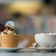 Ice cream dessert in wafer cup with chocolate cookies Ice cream dessert in wafer cup with chocolate cookies - PhotoDune Item for Sale