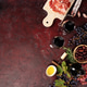 Wine and Charcuterie Corner on Dark Rustic Background Wine and Charcuterie Corner on Dark Rustic Background - PhotoDune Item for Sale