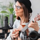 Podcaster Creates Content, Happy Woman Musician With Guitar Records Podcast With Microphone and Head Podcaster Creates Content, Happy Woman Musician With Guitar Records Podcast With Microphone and Head - PhotoDune Item for Sale