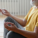 Man With Gray Hair Meditates and Does Breathing Exercises. Sports Fitness and Physical Exercises for Man With Gray Hair Meditates and Does Breathing Exercises. Sports Fitness and Physical Exercises for - PhotoDune Item for Sale