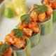 Sushi rolls wrapped in cucumber with spicy topping Sushi rolls wrapped in cucumber with spicy topping - PhotoDune Item for Sale