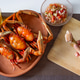 Preparing fresh steamed crabs with salsa and beer Preparing fresh steamed crabs with salsa and beer - PhotoDune Item for Sale