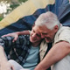 Elderly, dad or hug with son in tent for camping, travel or outdoor bonding together in nature Elderly, dad or hug with son in tent for camping, travel or outdoor bonding together in nature - PhotoDune Item for Sale