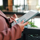 Woman, hands and tablet in office with data analysis, check KPI or graphs for worker productivity Woman, hands and tablet in office with data analysis, check KPI or graphs for worker productivity - PhotoDune Item for Sale