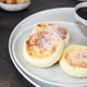Three cottage cheese pancakes with jam lie on a gray plate Three cottage cheese pancakes with jam lie on a gray plate - PhotoDune Item for Sale