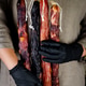 Butcher Holding Traditional Cured Sausages Butcher Holding Traditional Cured Sausages - PhotoDune Item for Sale
