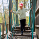 Smiling child crossing rope bridge adventure treetop park high above forest ground. Wooden structure Smiling child crossing rope bridge adventure treetop park high above forest ground. Wooden structure - PhotoDune Item for Sale