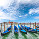 Amazing landscape with Church of San Giorgio Maggiore and gondolas parked beside the Riva degli Sc Amazing landscape with Church of San Giorgio Maggiore and gondolas parked beside the Riva degli Sc - PhotoDune Item for Sale