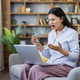 Woman experiencing online credit card payment fraud problem Woman experiencing online credit card payment fraud problem - PhotoDune Item for Sale