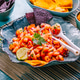 Traditional Mexican tomato salad with lime, onions and nachos with assorted dips Traditional Mexican tomato salad with lime, onions and nachos with assorted dips - PhotoDune Item for Sale