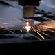 High precision laser cutting robot processing sheet metal in factory. High precision laser cutting robot processing sheet metal in factory. - PhotoDune Item for Sale