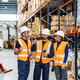 Logistics workers discussing inventory in distribution center Logistics workers discussing inventory in distribution center - PhotoDune Item for Sale