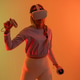 Woman Using Virtual Reality Headset Woman Using Virtual Reality Headset - PhotoDune Item for Sale