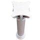 Ornate marble pedestal column featuring a fluted shaft and blank shield plaque, isolated on white tr Ornate marble pedestal column featuring a fluted shaft and blank shield plaque, isolated on white tr - PhotoDune Item for Sale