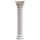 Ornate white marble Corinthian column with a fluted shaft and carved acanthus capital, isolated on w Ornate white marble Corinthian column with a fluted shaft and carved acanthus capital, isolated on w - PhotoDune Item for Sale