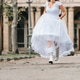 Bright Bride Against the Backdrop of Autumn Trees in Bright Bride Against the Backdrop of Autumn Trees in - PhotoDune Item for Sale