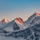 High mountain landscape with peaks illuminated by the last sun High mountain landscape with peaks illuminated by the last sun - PhotoDune Item for Sale