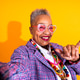 Stylish senior black woman taking selfie Stylish senior black woman taking selfie - PhotoDune Item for Sale