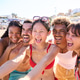 Multiracial group of happy young people on the beach taking a fun selfie in swimwear for share Multiracial group of happy young people on the beach taking a fun selfie in swimwear for share - PhotoDune Item for Sale