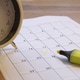 Planning, an Event or Activity is Marked in a Notebook With a Marker. Planning, an Event or Activity is Marked in a Notebook With a Marker. - PhotoDune Item for Sale