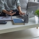 Man working on financial reports and business data analytics at home office. Man working on financial reports and business data analytics at home office. - PhotoDune Item for Sale