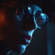 Cinematic Portrait With Glasses in Blue Light Cinematic Portrait With Glasses in Blue Light - PhotoDune Item for Sale