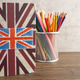 UK flag with graduate hat on english language book. UK flag with graduate hat on english language book. - PhotoDune Item for Sale