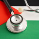 Stethoscope on Palestine flag, business and finance. Stethoscope on Palestine flag, business and finance. - PhotoDune Item for Sale