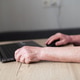 Senior hand using computer mouse on laptop Senior hand using computer mouse on laptop - PhotoDune Item for Sale