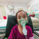 Asthma child using nebulizer in a clinic due to respiratory problem. Asthma child using nebulizer in a clinic due to respiratory problem. - PhotoDune Item for Sale