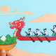 Chinese Dragon Boat Festival celebration with traditional dragon boat race and zongzi dumplings Chinese Dragon Boat Festival celebration with traditional dragon boat race and zongzi dumplings - PhotoDune Item for Sale
